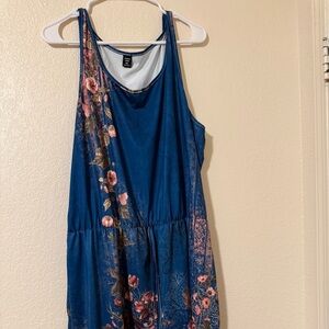 SHEIN CURVE 3XL Blue Floral Dress